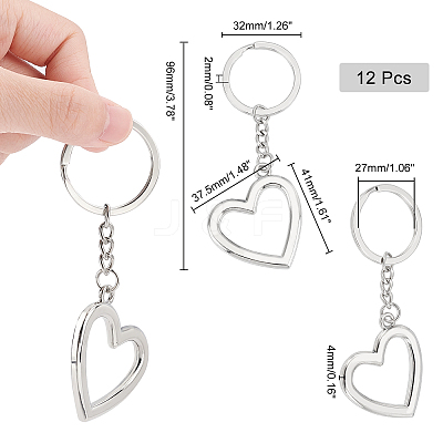 12Pcs Alloy Keychain KEYC-CA0001-10-1