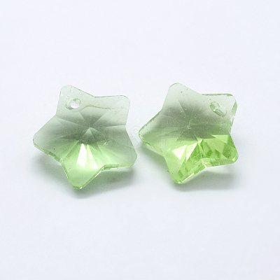 Transparent Glass Pendants GLAA-P037-04-07-1