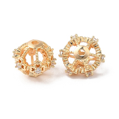 Hollow Brass Beads KK-K333-11G-1