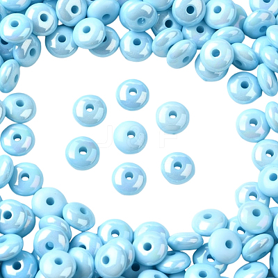 500Pcs UV Plating Opaque Acrylic Beads MACR-PA0001-47C-1