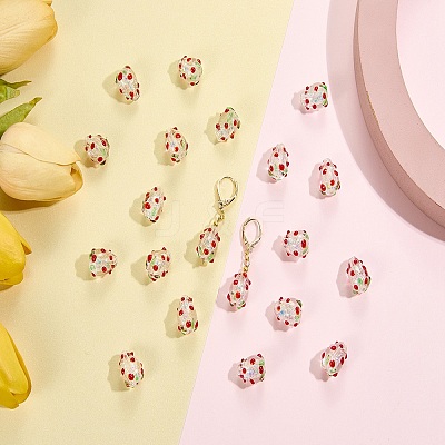 20Pcs Handmade Foil Lampwork Bumpy Beads FOIL-SZ0001-01-1
