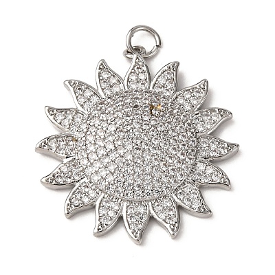 Brass Micro Pave Cubic Zirconia Pendants LS-KK-A264-01P-1