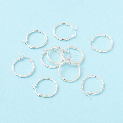 925 Sterling Silver Hoop Earrings STER-P047-13C-S-1