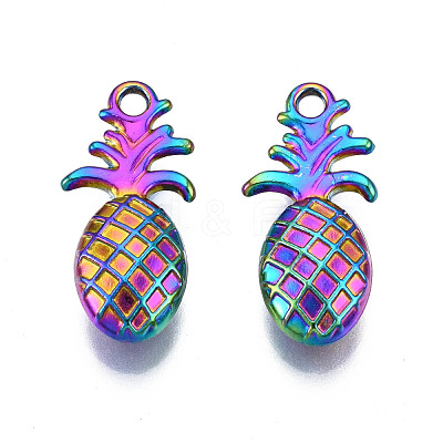 Rack Plating Rainbow Color Alloy Pendants PALLOY-S180-325-1