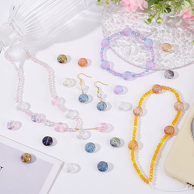 112Pcs 14 Styles Electroplated Glass Beads GLAA-GA0002-40-1