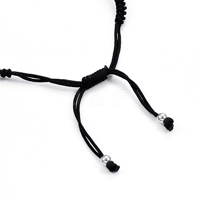 Adjustable Nylon Cord Braided Bead Bracelets BJEW-L640-05P-1