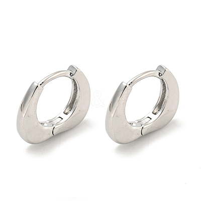 Brass Hoop Earrings EJEW-L211-010T-P-1