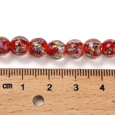 Handmade Dichroic Foil Glass Beads Strands DICH-U001-02I-1