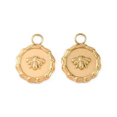 304 Stainless Steel Pendants STAS-D390-27B-G-1