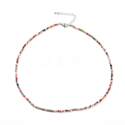 Faceted Glass Beaded Necklaces X-NJEW-JN02553-04-1