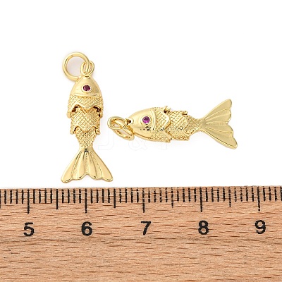Rack Plating Brass Micro Pave Cubic Zirconia Pendants KK-M309-38A-G-1