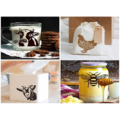 Self-Adhesive Silk Screen Printing Stencil X1-DIY-WH0338-077-1