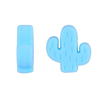 20Pcs Cactus Food Grade Eco-Friendly Silicone Focal Beads JX906F-1