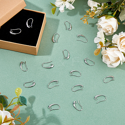 40Pcs Brass Earring Hooks KK-FH0007-64P-1