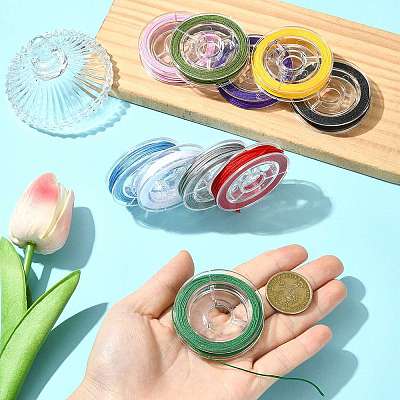 10 Rolls 10 Colors Nylon Braided Cord NWIR-FS0001-03-1