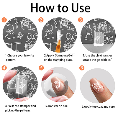 Stainless Steel DIY Nail Art Templates MRMJ-WH0098-017-1