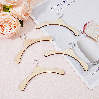 12Pcs Wood Doll Hangers DIY-FH0006-63B-1