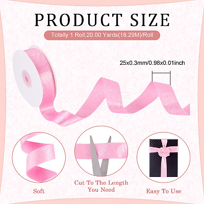 1 Roll Imitation Leather Polyester Ribbon LC-TA0001-02D-1
