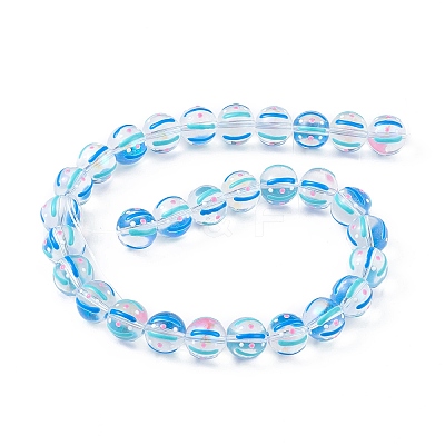 Transparent Glass Beads Strands LAMP-F029-01G-1