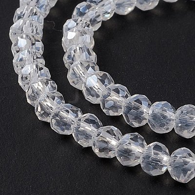 Crystal Glass Rondelle Beads Strands EGLA-F049C-03-1