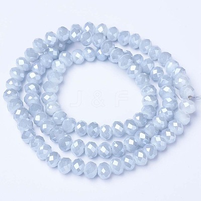 Electroplate Glass Beads Strands EGLA-A034-P6mm-A-1