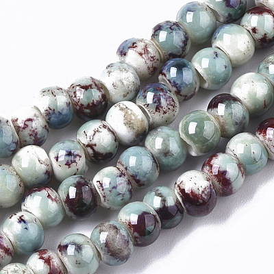 Handmade Porcelain Beads X-PORC-S498-19B-09-1