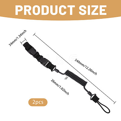 Nylon Outdoor Tactical Spring Lanyard AJEW-WH0752-319C-1
