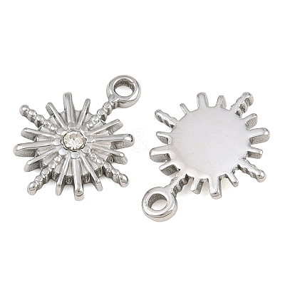 304 Stainless Steel Rhinestone Pendants RB-CBA9349-01P-1