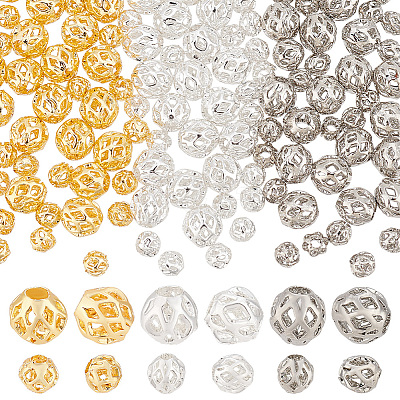 120Pcs 6 Style Brass Beads KK-PH0006-82-1