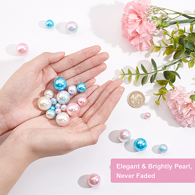 ABS Plastic & Plastic Imitation Pearl Beads KY-BC0001-33-1