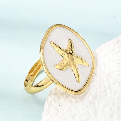 304 Stainless Steel Enamel Cuff Open Rings SA-CBA369F-04G-05-1