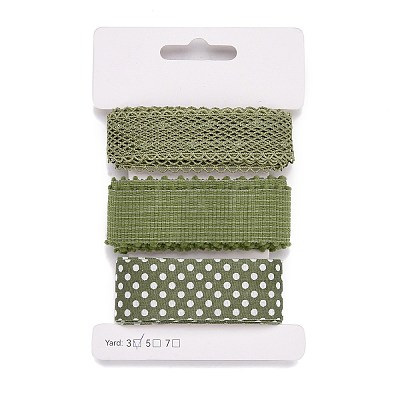 9 Yards 3 Styles Polyester Ribbon SRIB-A014-D02-1