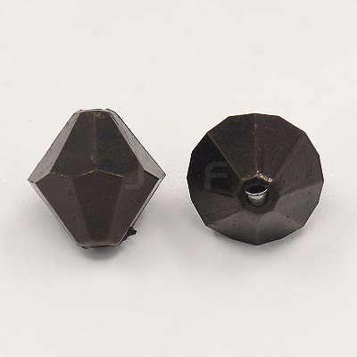 Faceted Bicone Transparent Acrylic Beads DBB10MM10-1