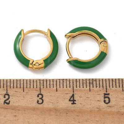 Ion Plating(IP) Enamel Hoop Earrings EJEW-G344-02G-1