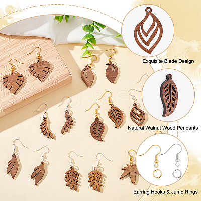 DIY Leaf Earring Making Kit DIY-OC0004-44-1