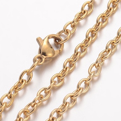 Ion Plating(IP) 304 Stainless Steel Necklace X-MAK-K004-10G-1