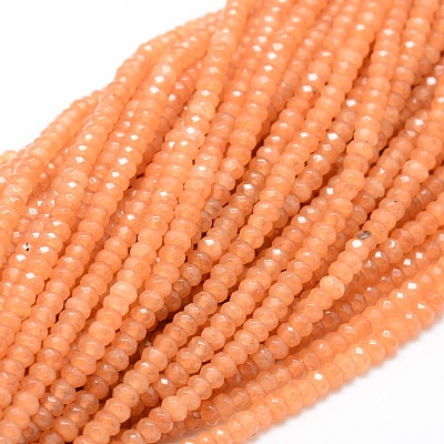 Dyed Natural Malaysia Jade Rondelle Beads Strands X-G-E316-2x4mm-01-1