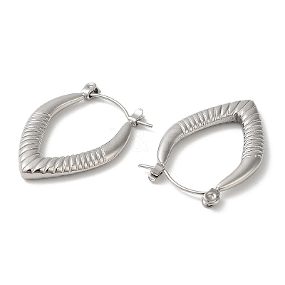 Non-Tarnish 304 Stainless Steel Hoop Earrings for Women EJEW-Z026-31P-1