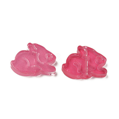 Two Tone Transparent Spray Painted Glass Beads GLAA-Q092-03-C09-1