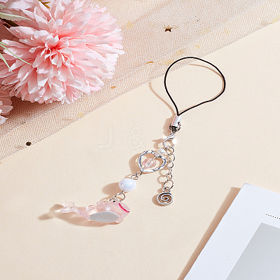 1Pc Shark Resin Bead Mobile Straps for Women AJEW-LP0006-18B-1