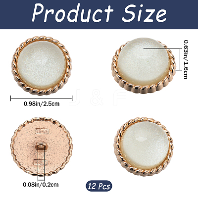 12Pcs ABS Plastic Shank Buttons BUTT-GF0003-47B-1