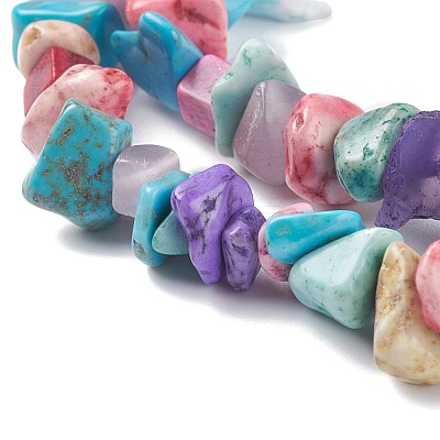 Synthetic Turquoise Beads Strands G-P332-24C-1