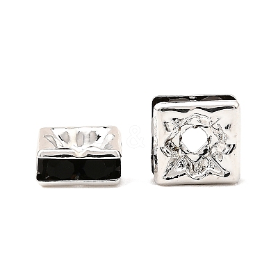 Brass Rhinestone Spacer Beads RSB072-04S-1