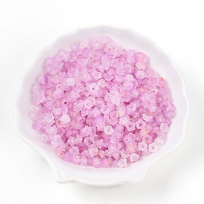 Frosted Transparent Acrylic Beads OACR-N137-72D-1