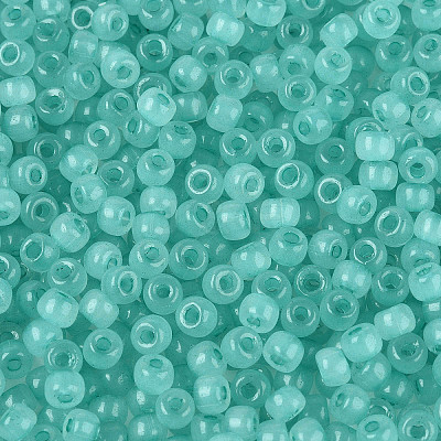 6/0 Transparent Inside Colours Glass Seed Beads SEED-N008-08G-1