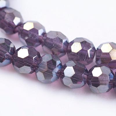 Electroplate Glass Beads Strands EGLA-D021-73-1
