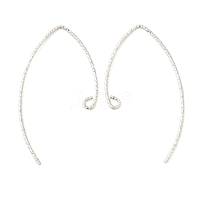 925 Sterling Silver Marquise Ear Wire LS-EJEW-NH0003-01S-1