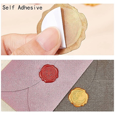 50Pcs Adhesive Wax Seal Stickers DIY-CP0010-99D-1