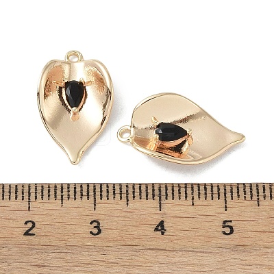 Brass Cubic Zirconia Pendants KK-H482-12G-05-1
