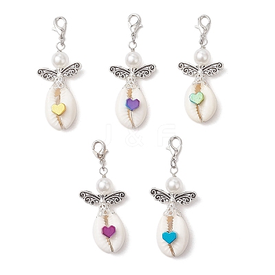 Shell Pendant Docorations HJEW-JM03699-S-1